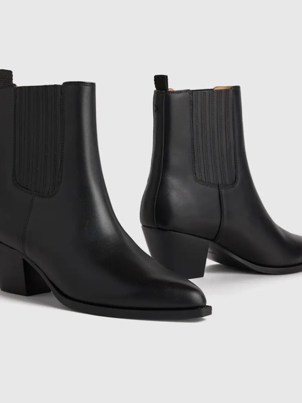 Quince Black Leather Chelsea Ankle Boots